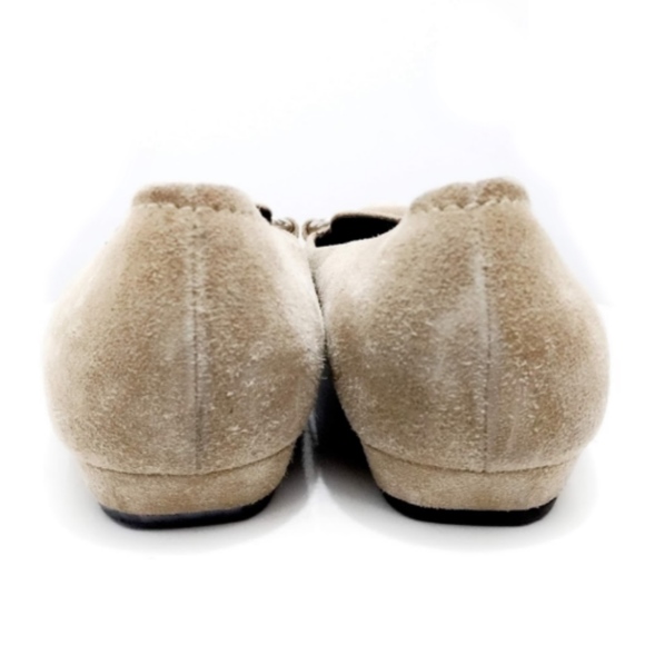 Prada Luxury Cream Suede Flats with Silver Detail- Size 10 - Picture 6 of 8